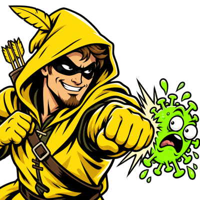 Robin, the yellow-hooded hero of RAVR.